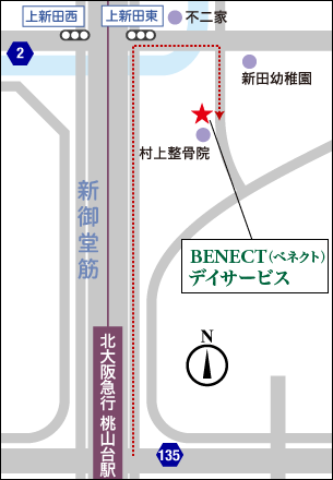 BENECTデイサービス アクセスマップ